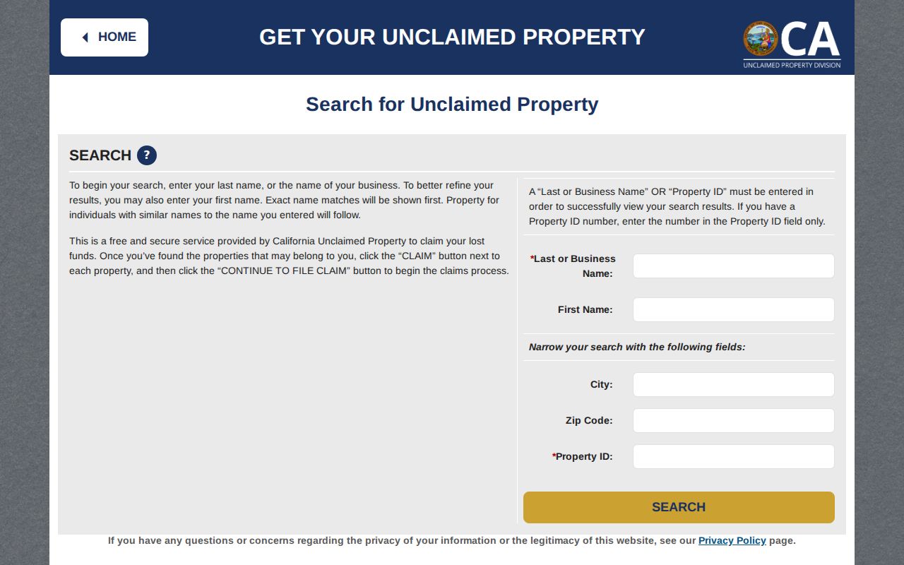 Santa Clarita people search through California unclaimed property records