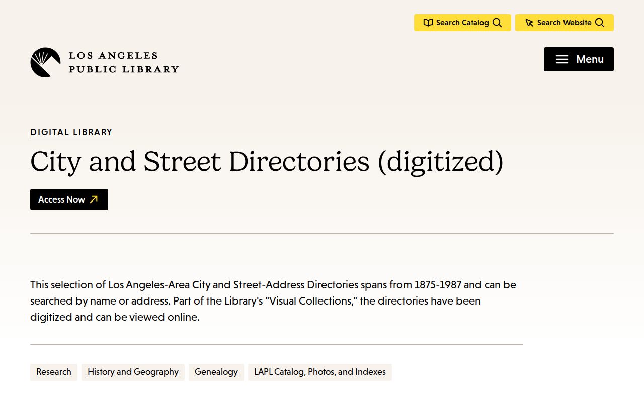 Historical Santa Clarita directories in the LAPL digital collection